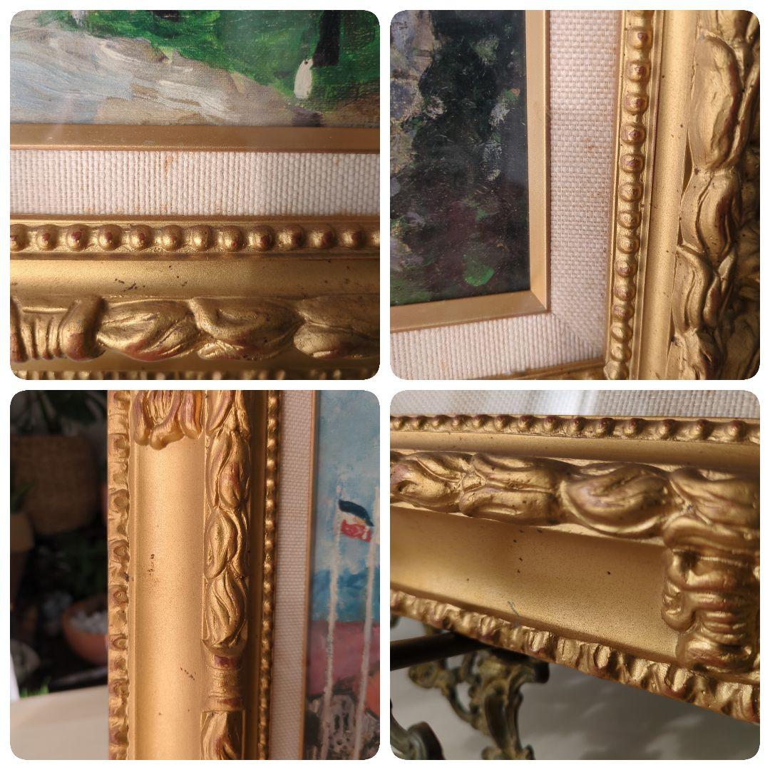 絵画　木製額縁　ゴールド　装飾額縁　油彩　アンティーク　レトロ　フレーム　額