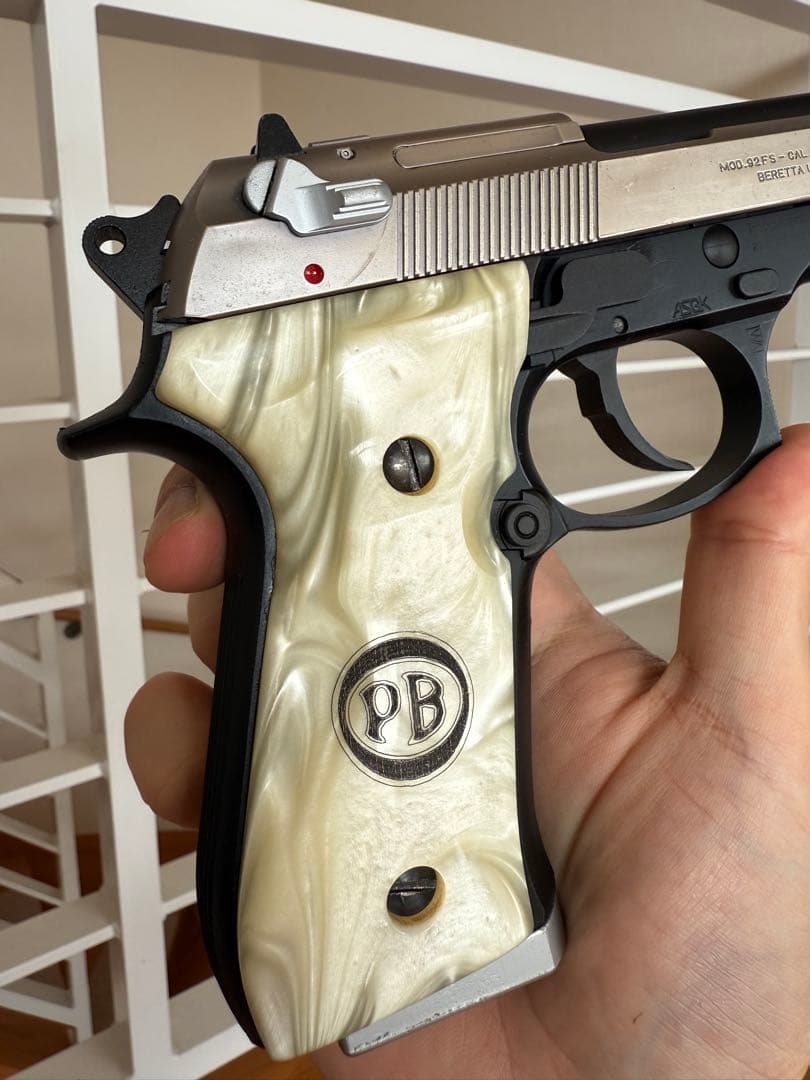 WA ベレッタ M92FS アルタモント ホワイトパールグリップ ガスガン