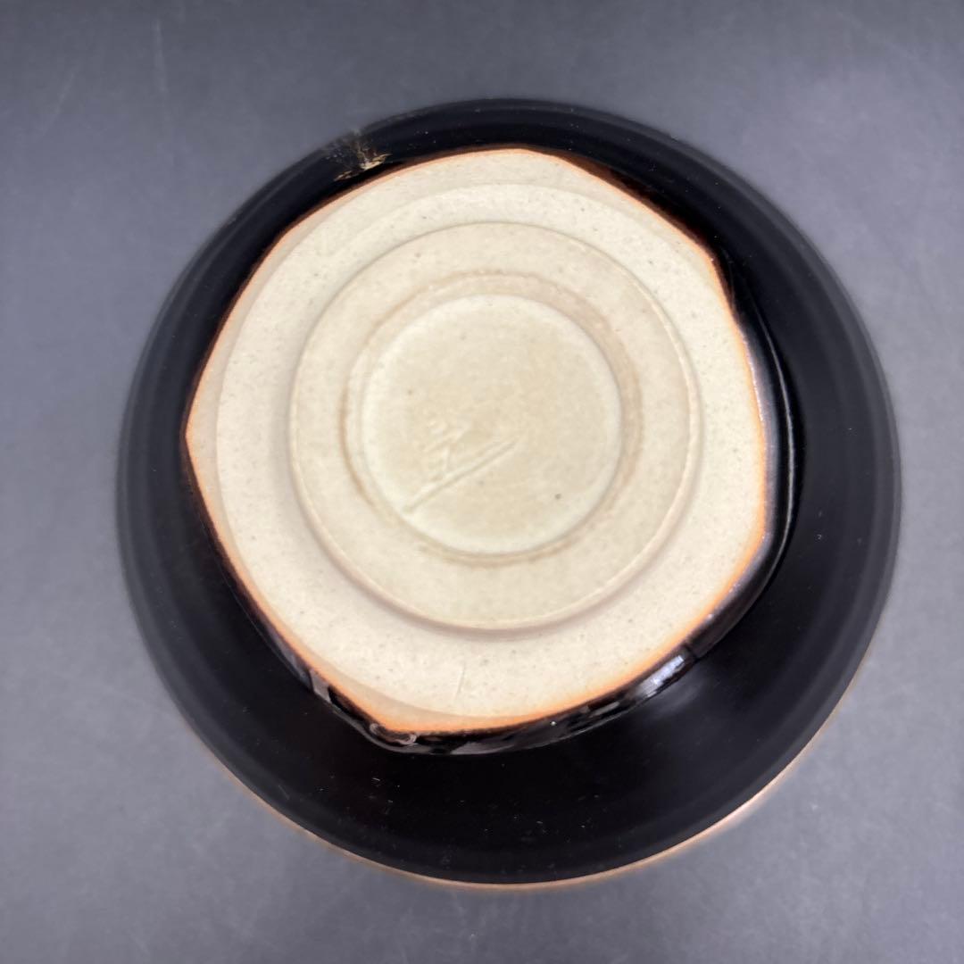 天目茶碗&黒漆天目台のセット　茶道具