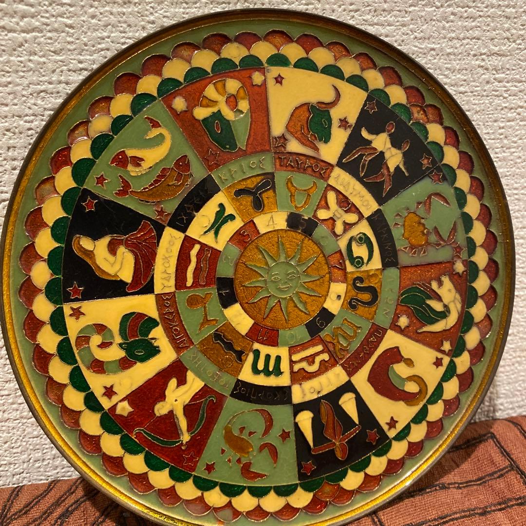 12星座天文 銅板壁掛け ミステリアス 古道具 ビンテージ　アンティーク