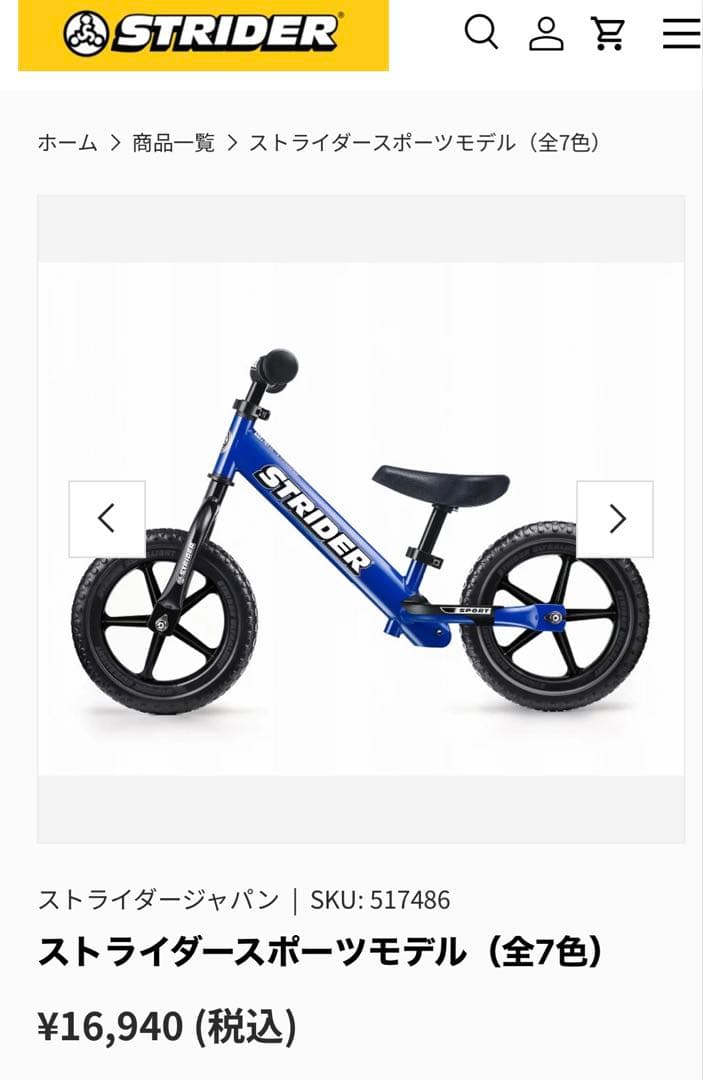 【付属品・説明書付】STRIDER(ストライダー) 12 インチ　日本正規品