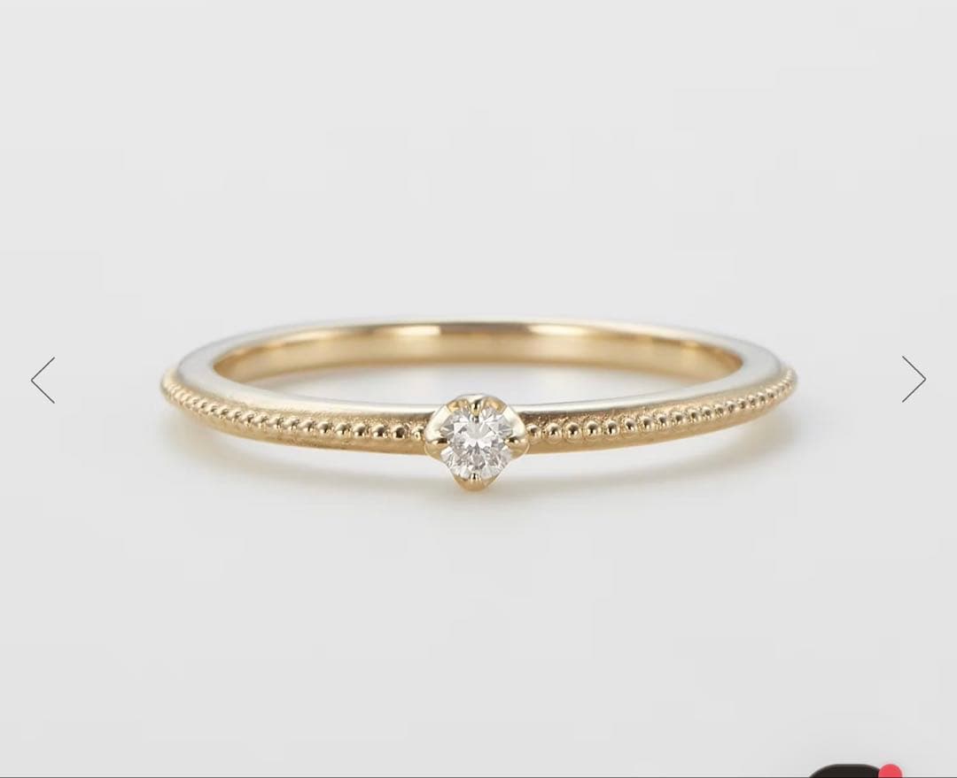 agete K10ダイヤモンドピンキーリング 3号