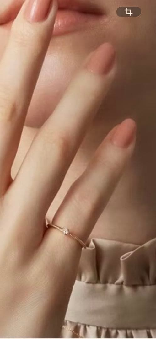 agete K10ダイヤモンドピンキーリング 3号