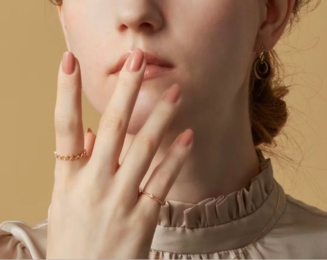 agete K10ダイヤモンドピンキーリング 3号