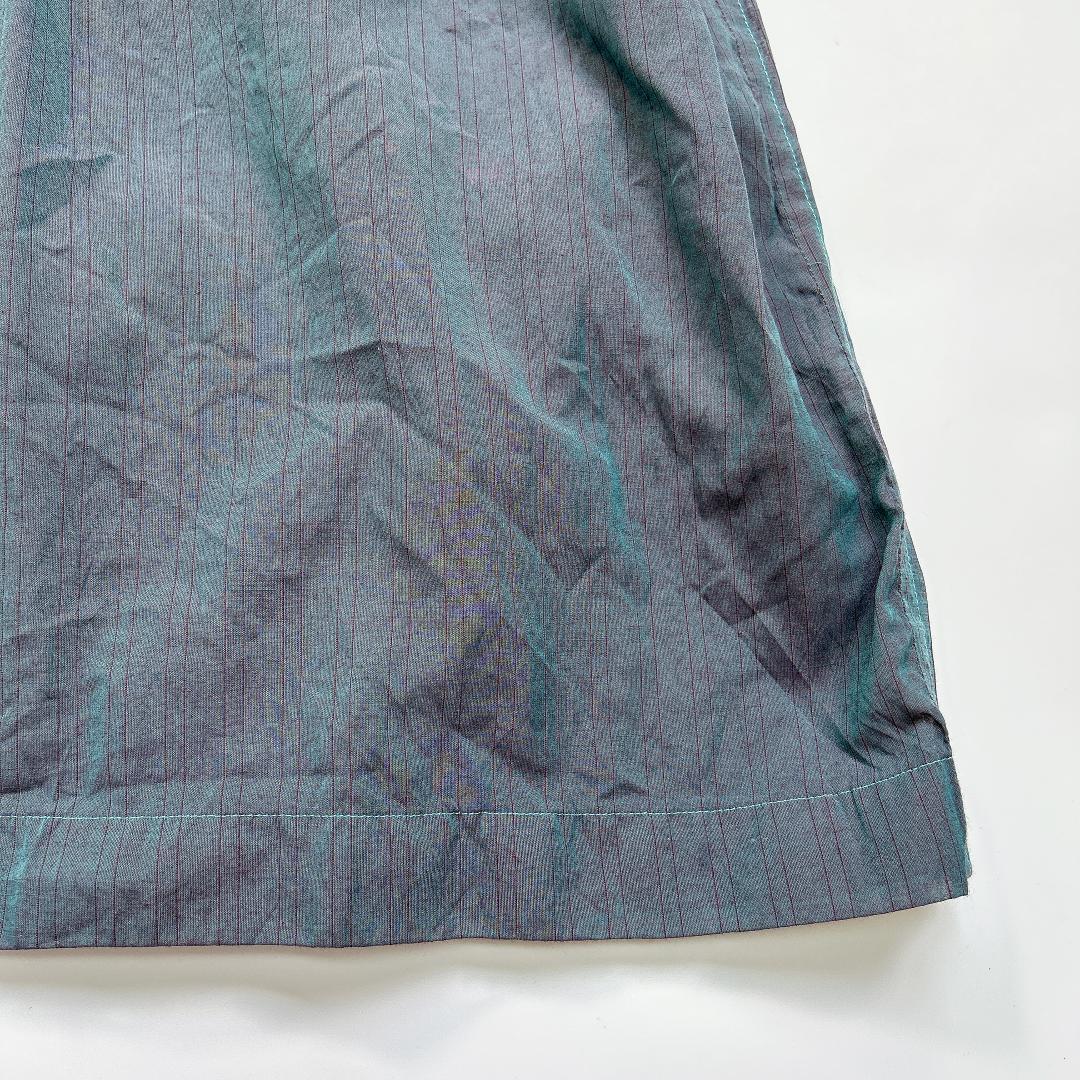 me ISSEY MIYAKE ガウチョパンツ 緑系 膝下 プリーツ加工 F