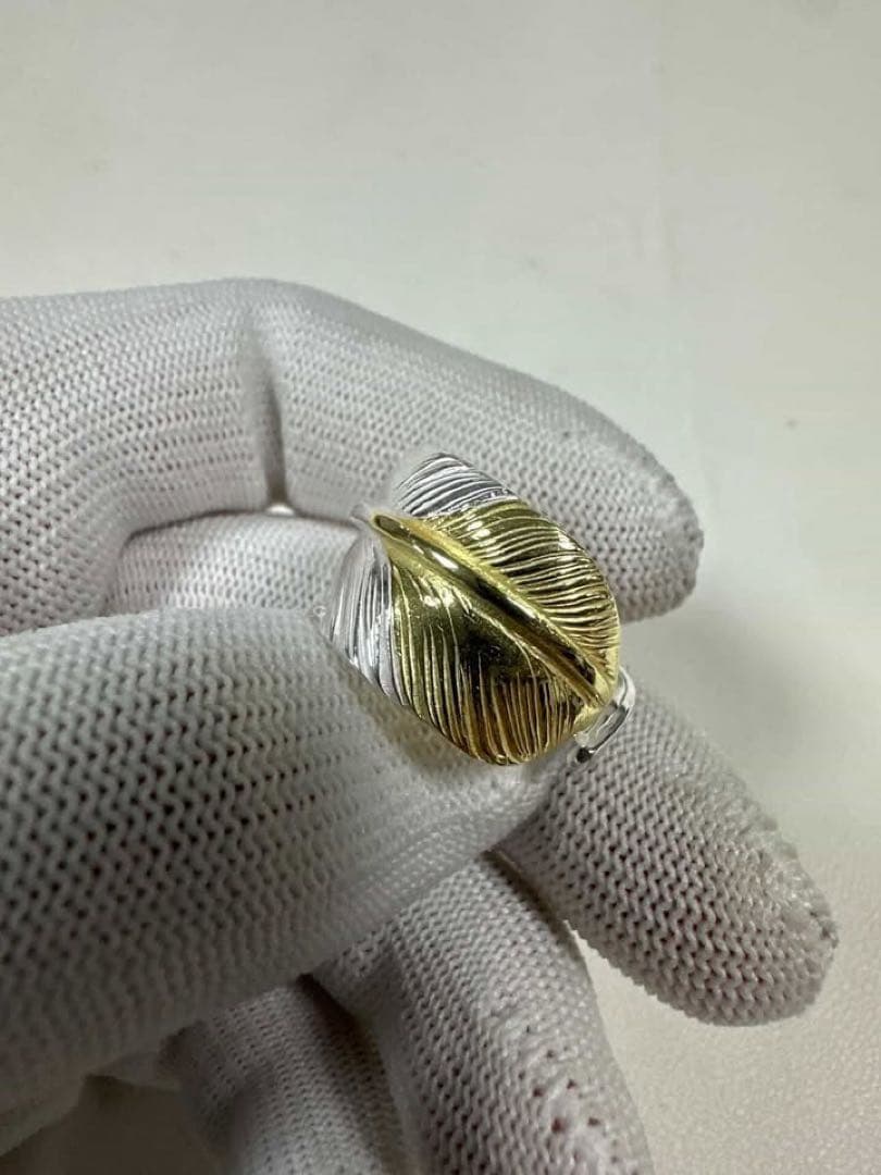 キムタク 私物　着　goros ゴローズ　先金フェザーリング右向き19号