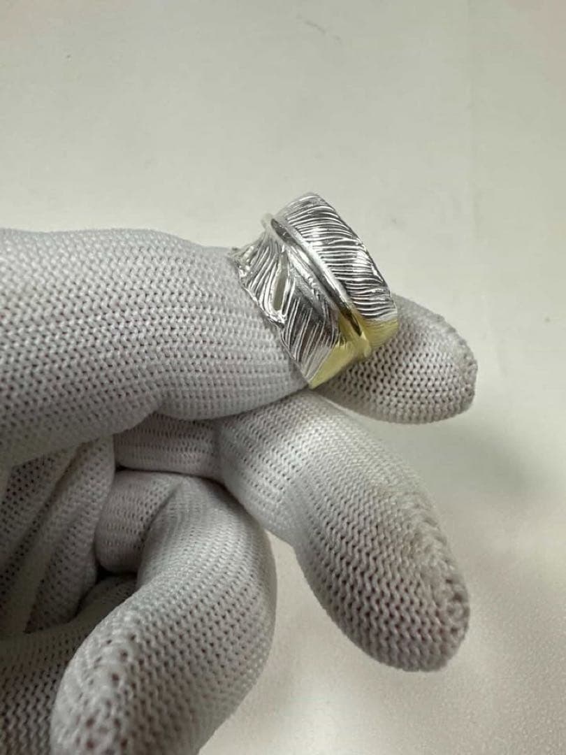 キムタク 私物　着　goros ゴローズ　先金フェザーリング右向き19号