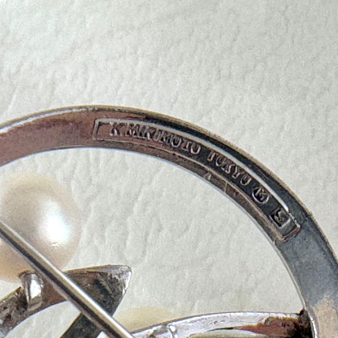 ⭐︎皇室御用達ブランド⭐︎ミキモト　シルバー　パール　ブローチ　花束デザイン