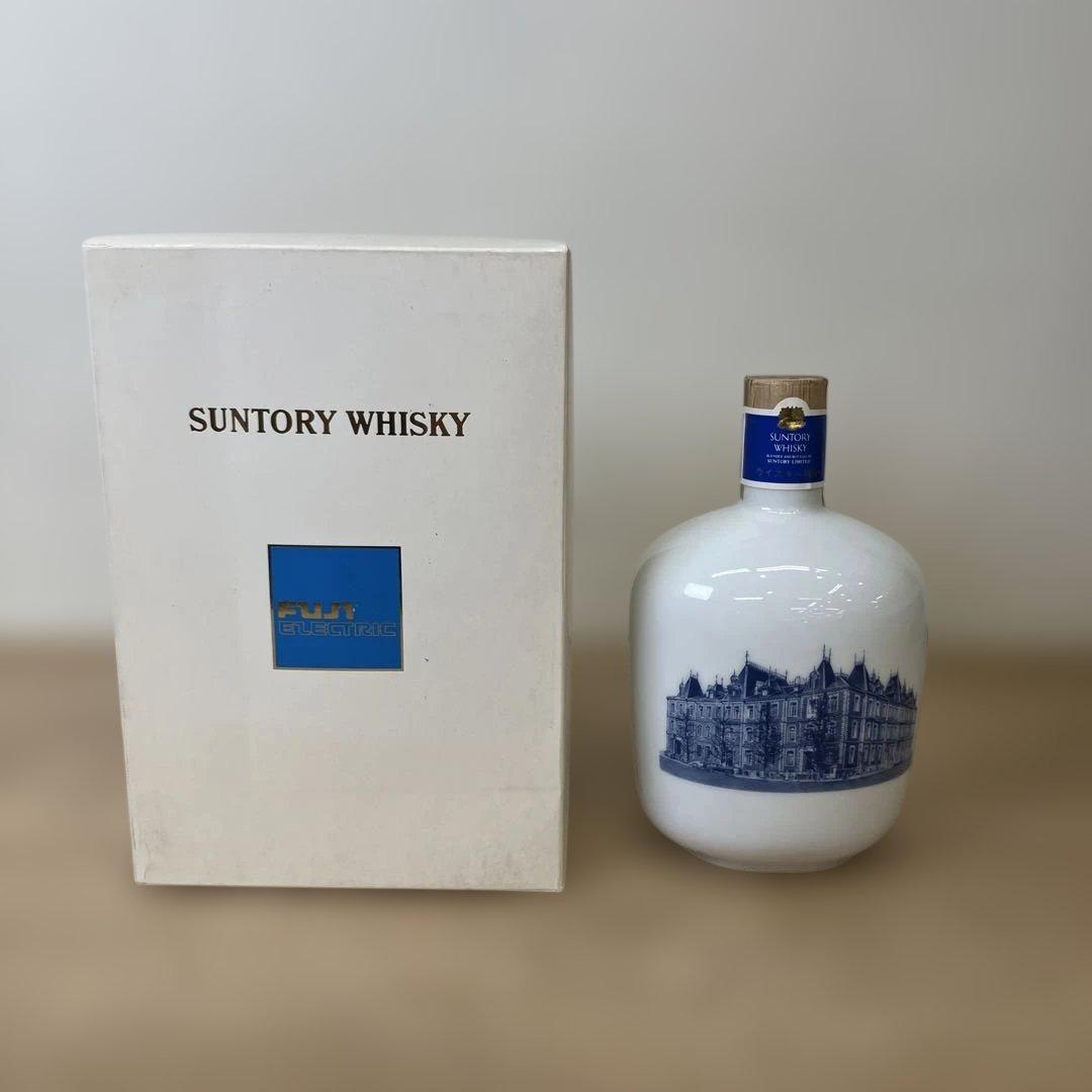 未開栓 サントリーウイスキー特級 富士電機60周年記念 陶器ボトル 外箱付き