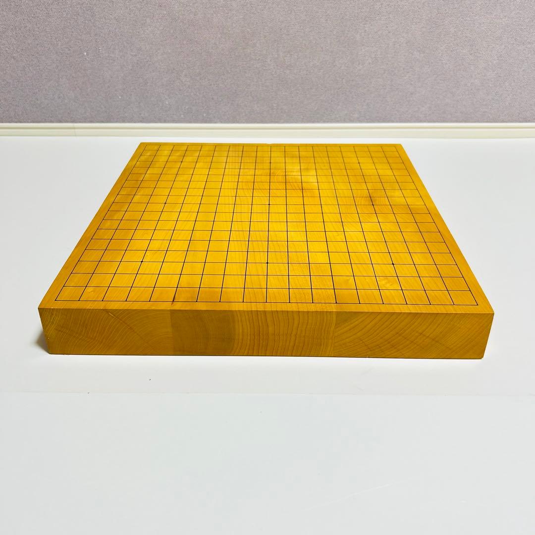 【高級天然木:ハギ3枚造り】卓上碁盤 2寸 本榧 天地柾目 ハギ盤 御碁盤 特撰