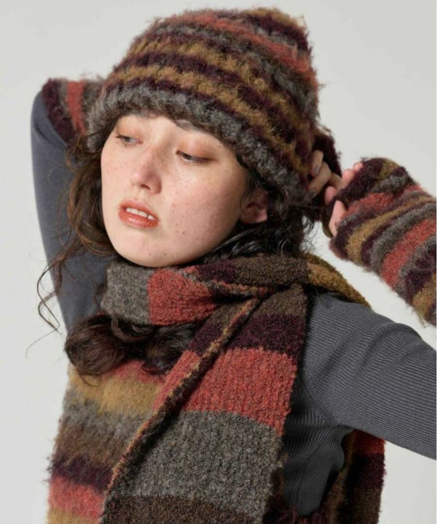 TINA:JOJUN 2024Limited Edition ニット帽　ブラウン