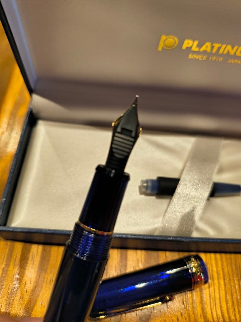 ★美品★プラチナ万年筆 3776センチュリー シャルトルブルー