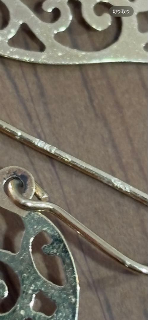 スタージュエリー ハート型透かし模様ピアス K18