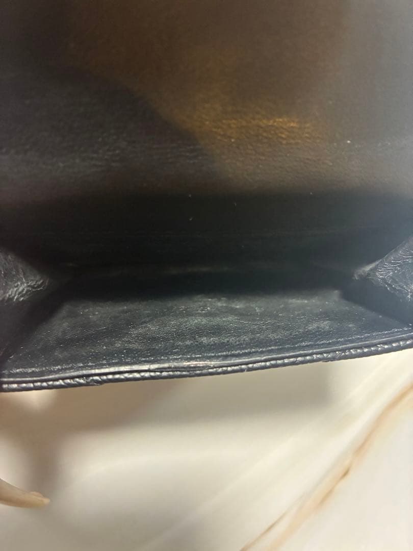 SAINT LAURENT ブラックミニ三つ折り財布