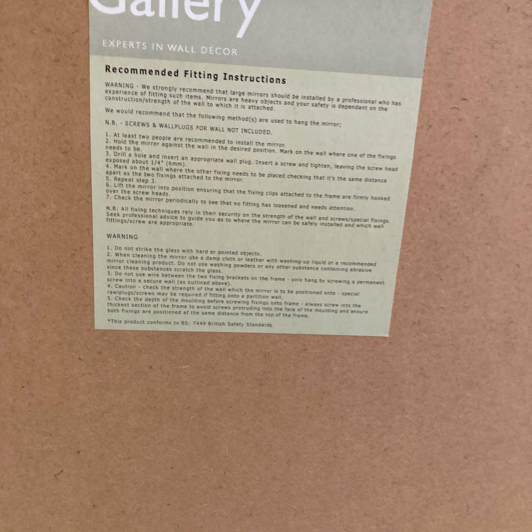 PPP　北九州発ゴールドフレーム 長方形ミラー　4枚まとめ売り　着払い