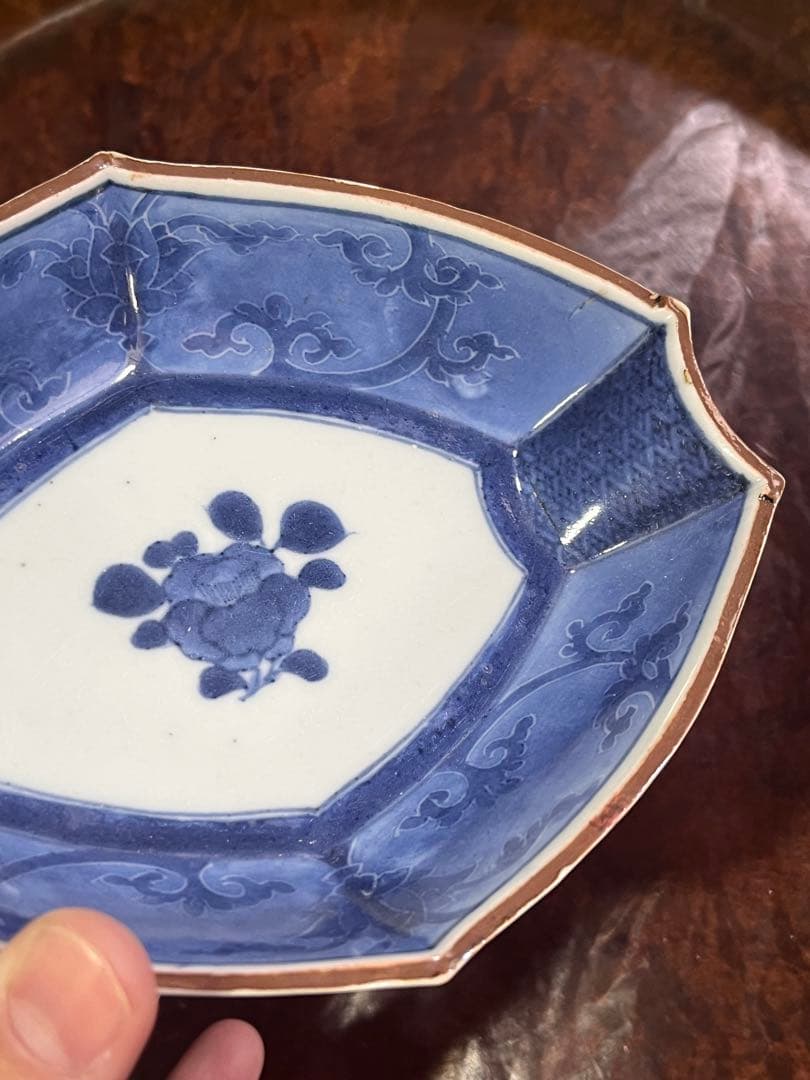 藍九谷　古伊万里　古九谷　柴田コレクション　掲載品　柿右衛門　民藝　花唐草　角福