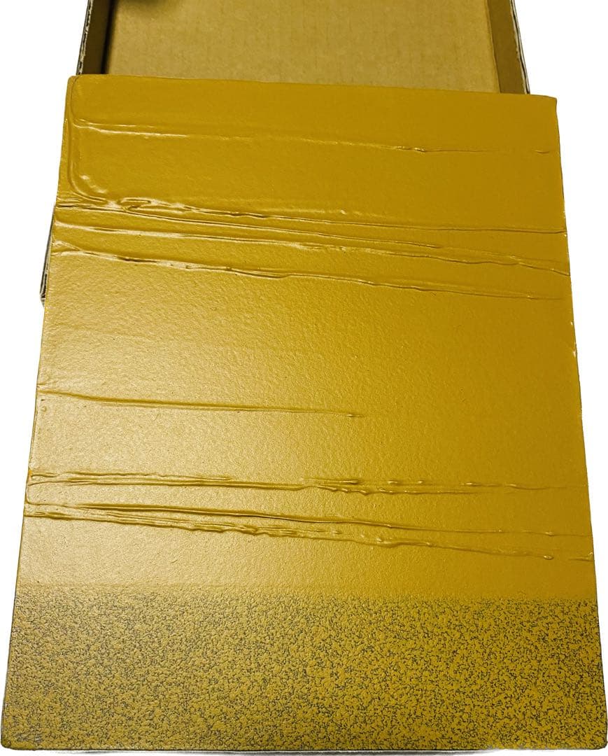 佐久間　尊経　アクリル画　光彩(無限に)-(黄土) 1990