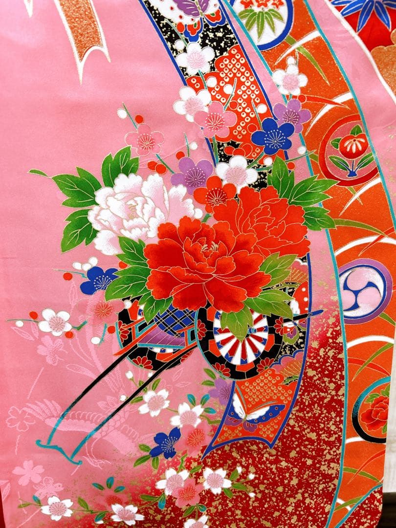 本格正絹着物♡七五三　7歳　女の子　セット　一式　ピンク系