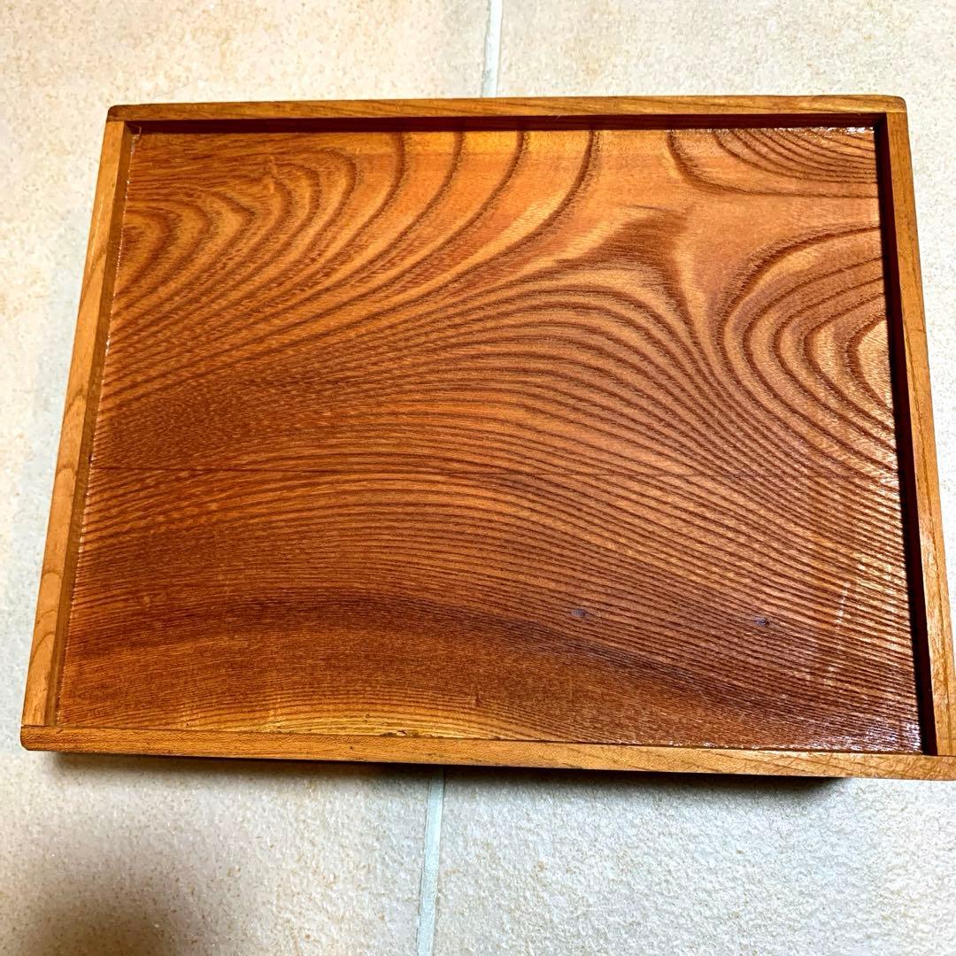 未使用　木製　ケヤキ　欅　木箱