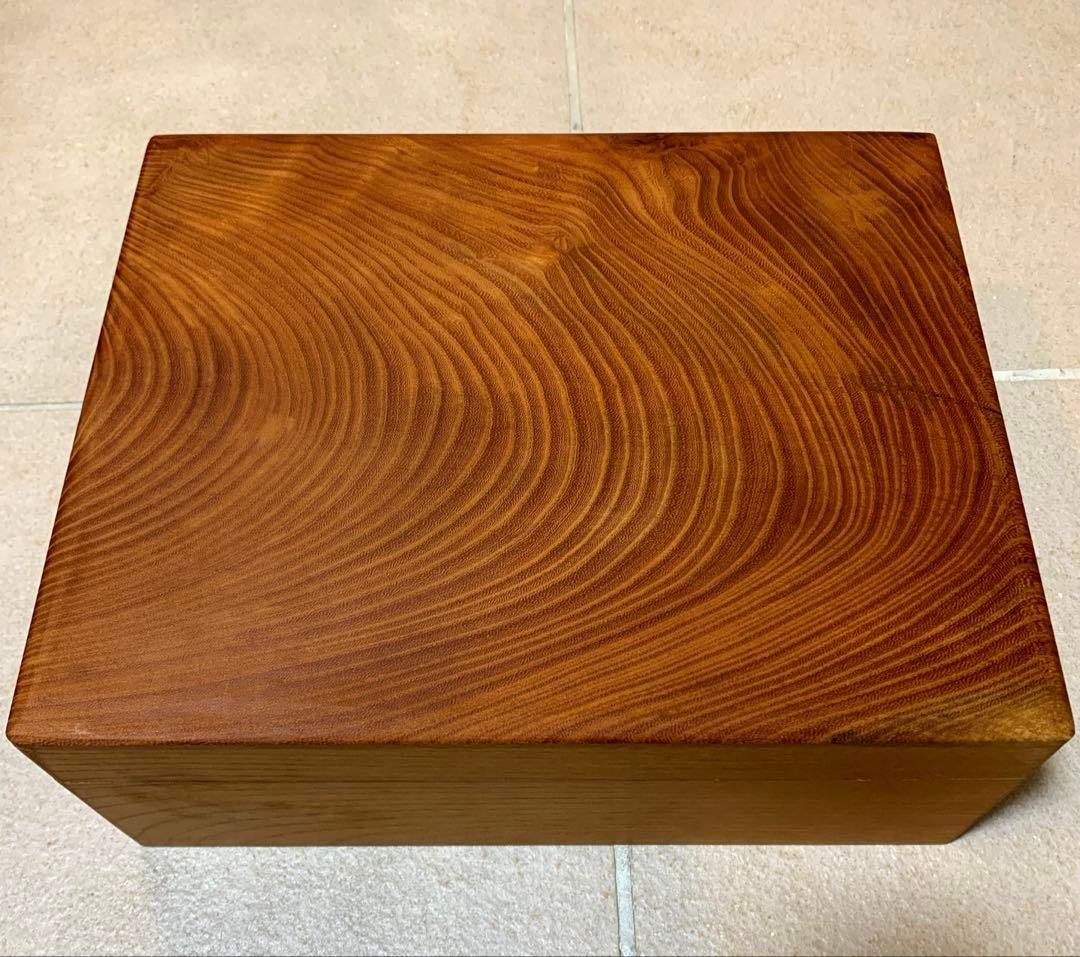 未使用　木製　ケヤキ　欅　木箱