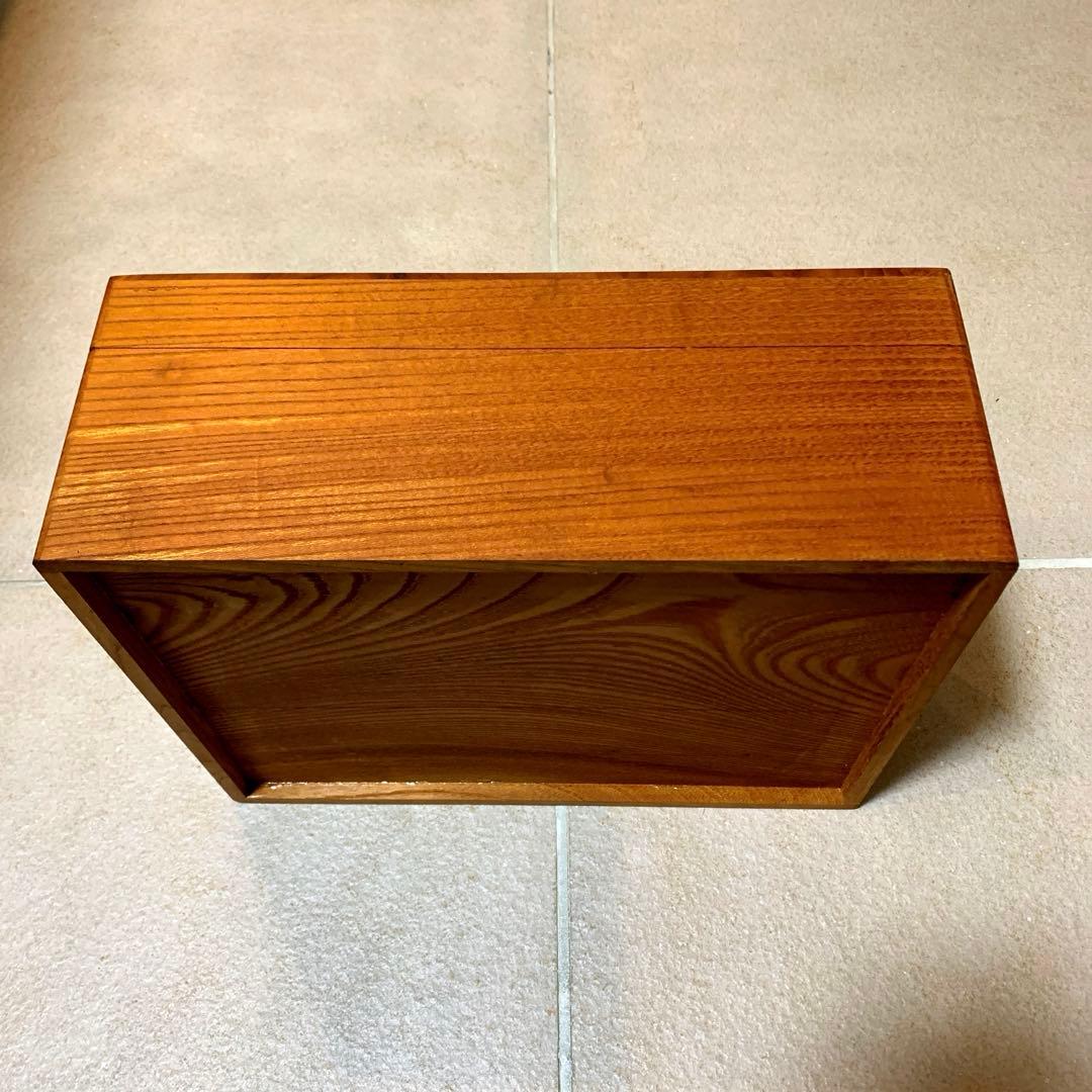 未使用　木製　ケヤキ　欅　木箱