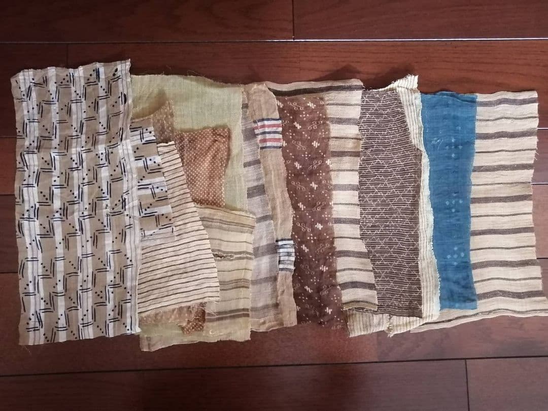 古い芭蕉布ハギレ　13種15点まとめて