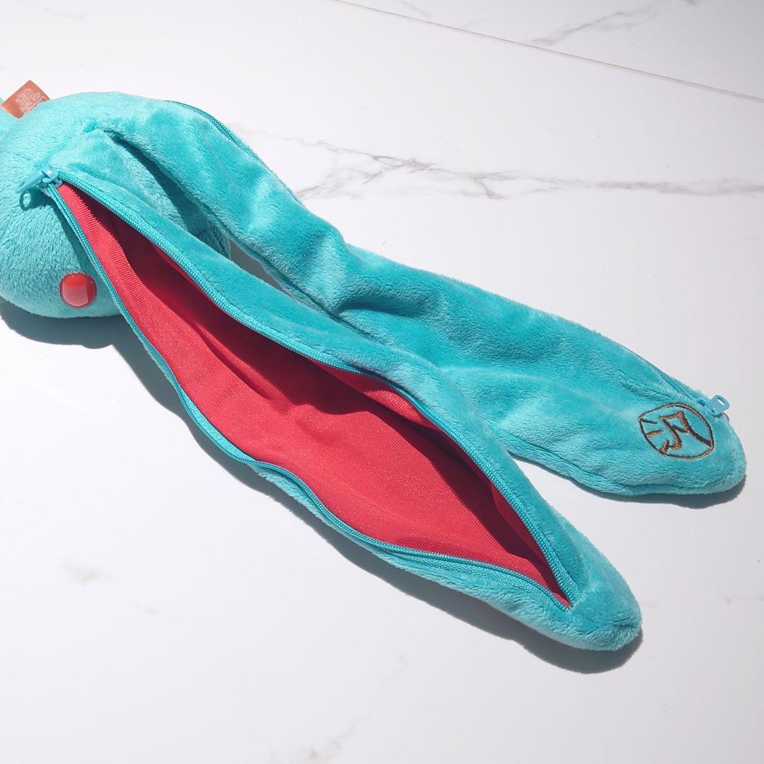 H*o様 チャックスGP 汎用うさぎ デュアルペンポーチ ターコイズブルー（ペン