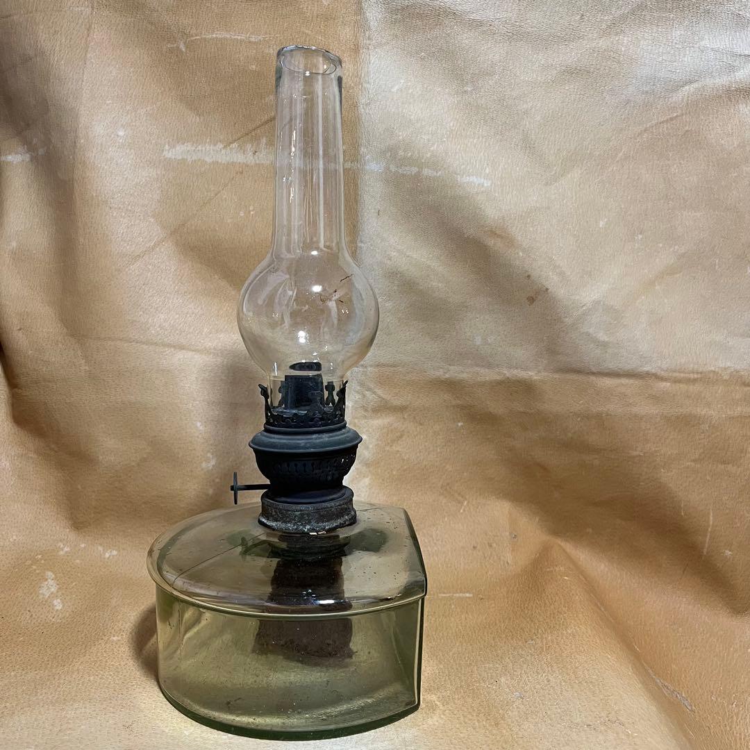 骨董 明治時代 石油ランプ　洋燈