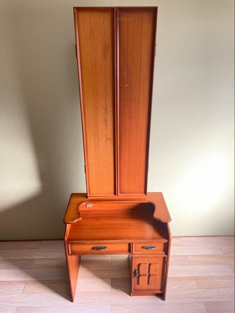 値下げ中‼︎【アンティーク】木製三面鏡ドレッサー　昭和レトロ