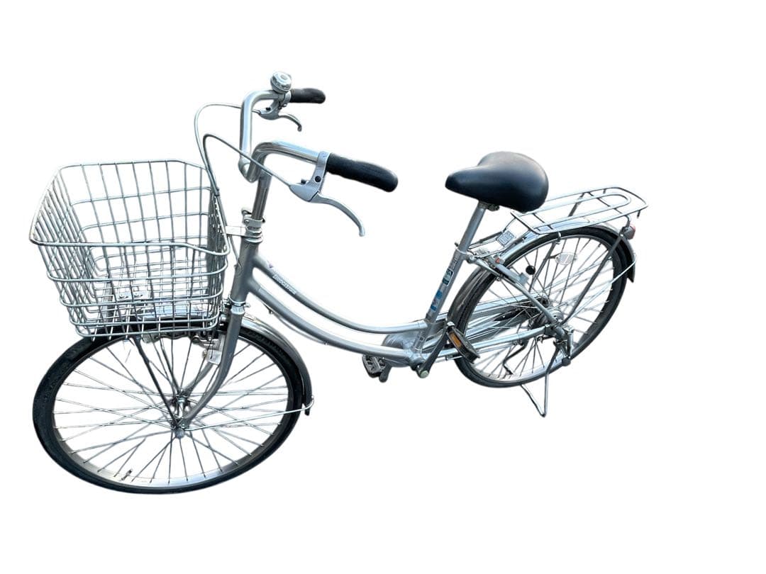シティサイクル シルバー 前カゴ付き