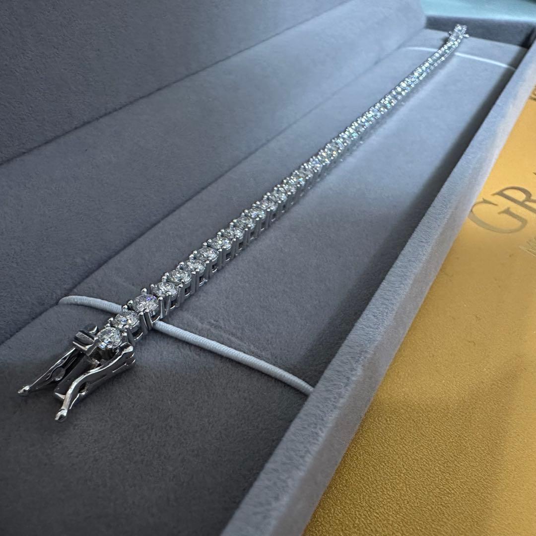 Ri　鑑定書付き 最高品質モアサナイト　テニスチェーン　ネックレス