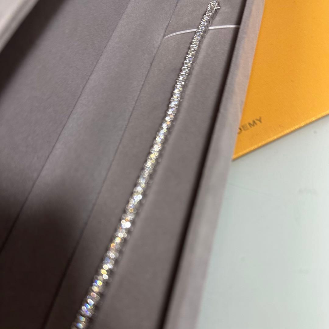 Ri　鑑定書付き 最高品質モアサナイト　テニスチェーン　ネックレス