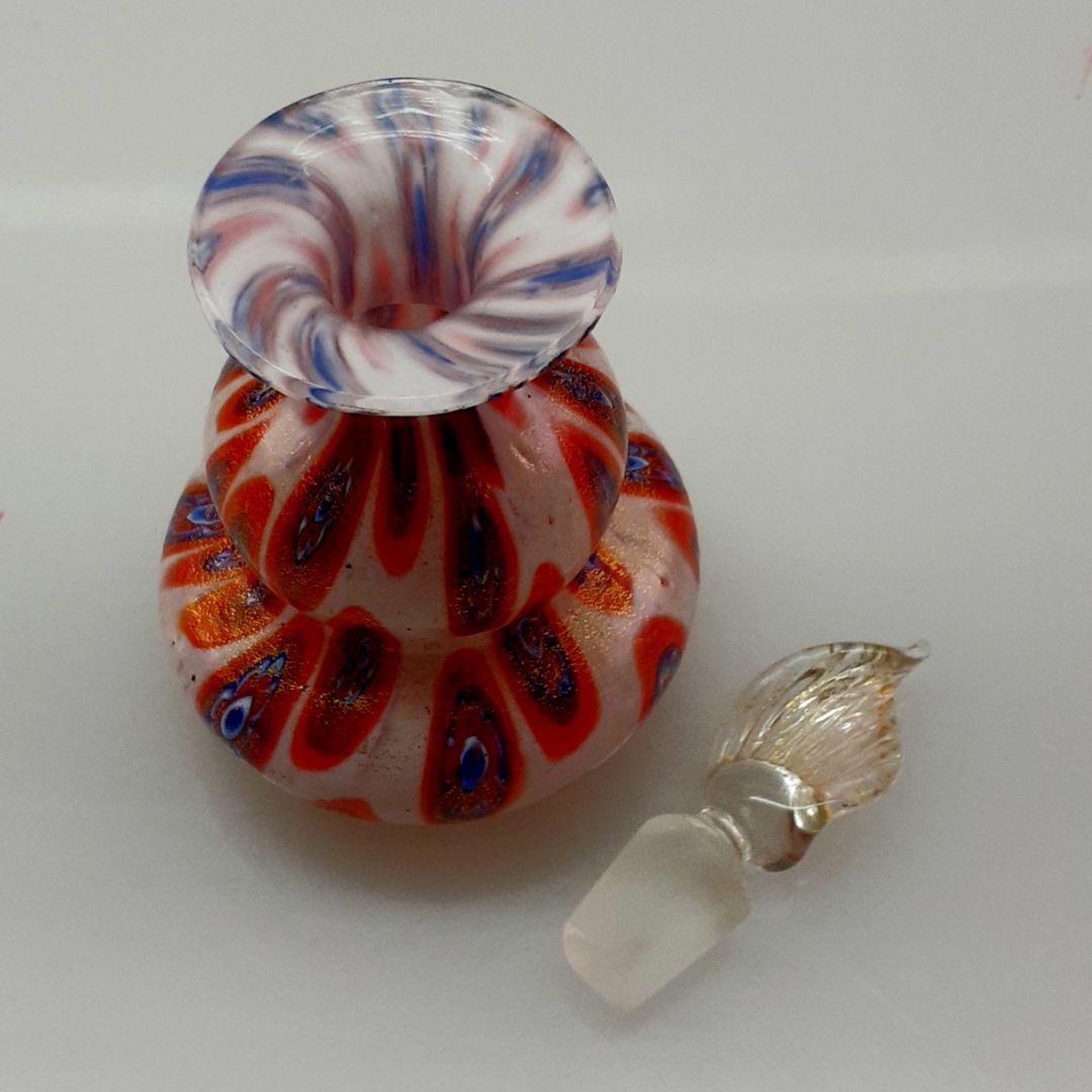 MURANO GLASS ムラノ 金彩 ミルフィオリ パフュームボトル 香水瓶