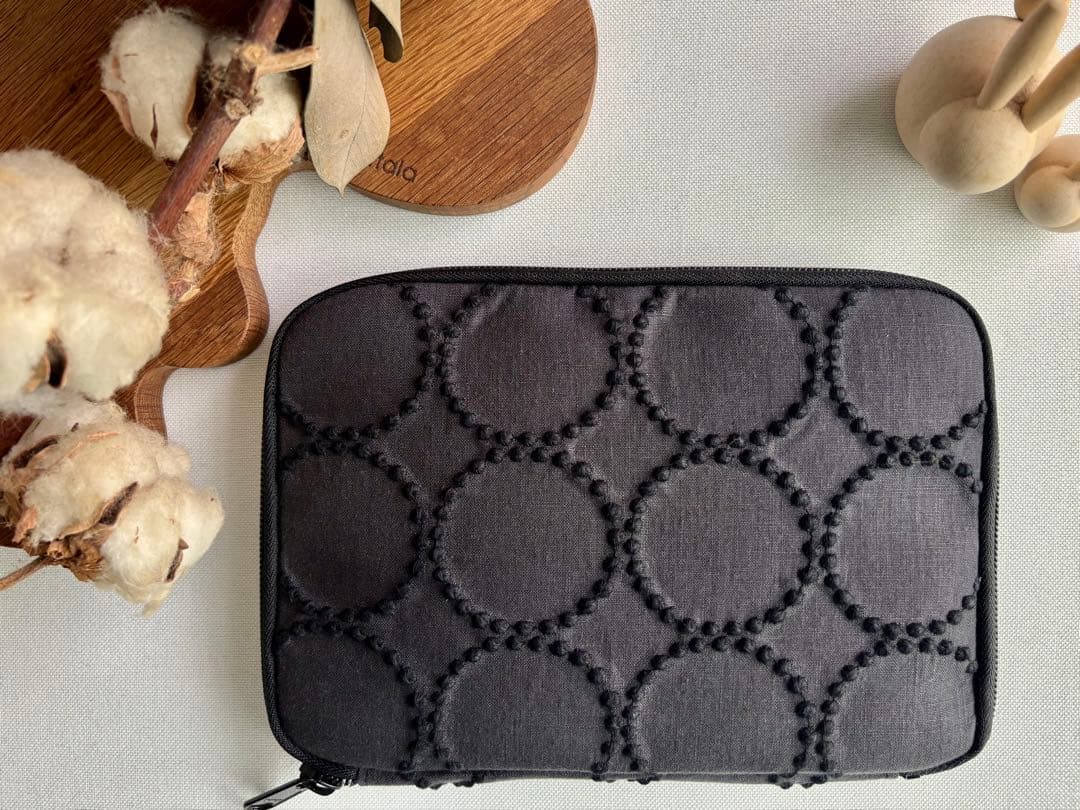 【マルチケース】ミナペルホネン タンバリン charcoal × black