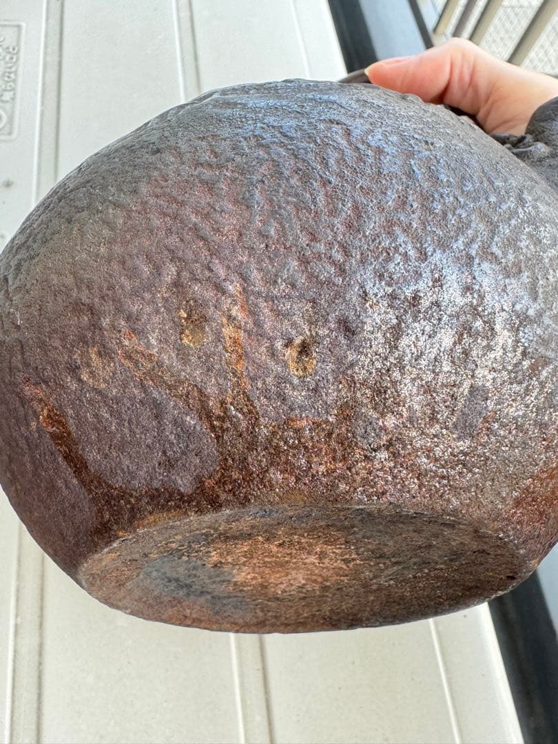 亀文堂鉄瓶　銀象嵌提手 蔵出し コレクション　茶道具　煎茶器