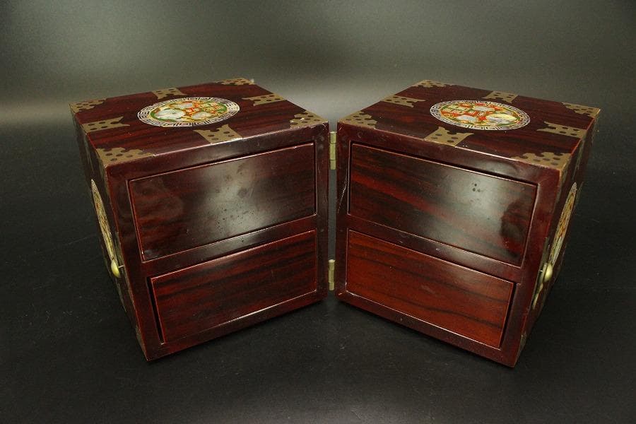 朝鮮 韓国 螺鈿 箱(A846)