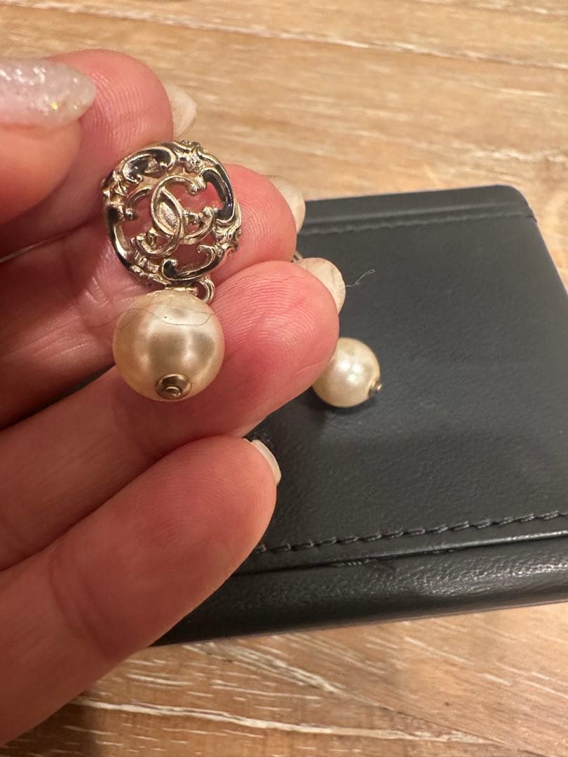 Chanel パール付きイヤリング