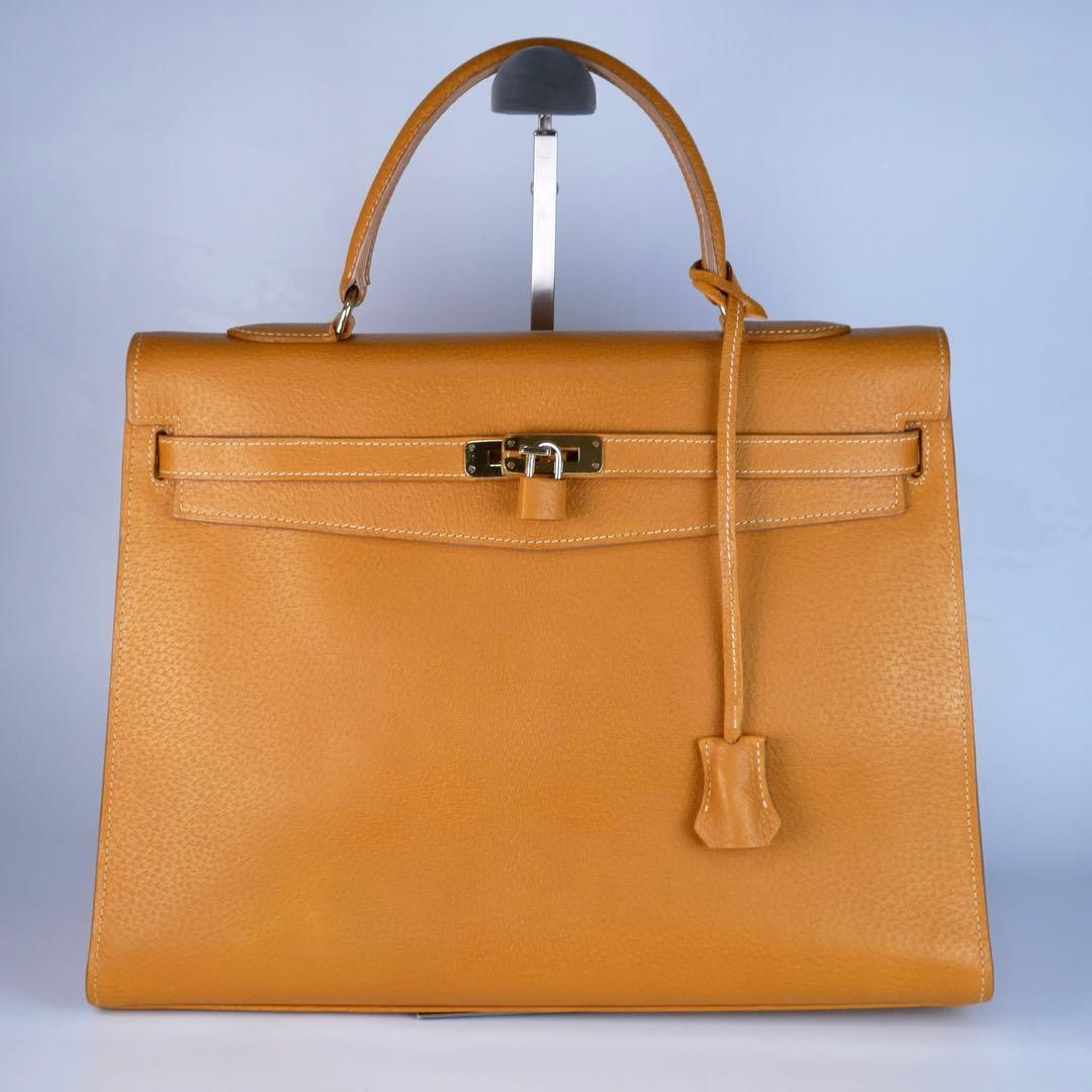 希少美品　Cellerini チェレリーニ　2Wayバッグ　キャメル　ゴールド