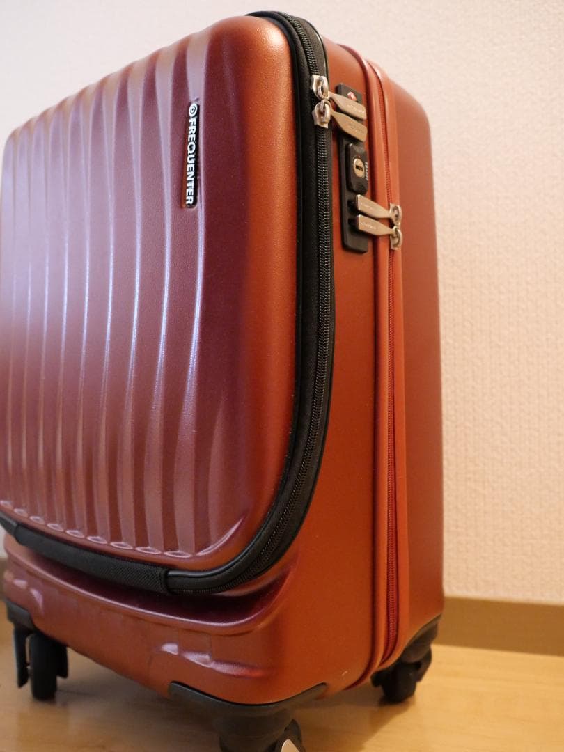 超静音キャリーケース 34L フロントオープン 機内持込み可 ストッパー付