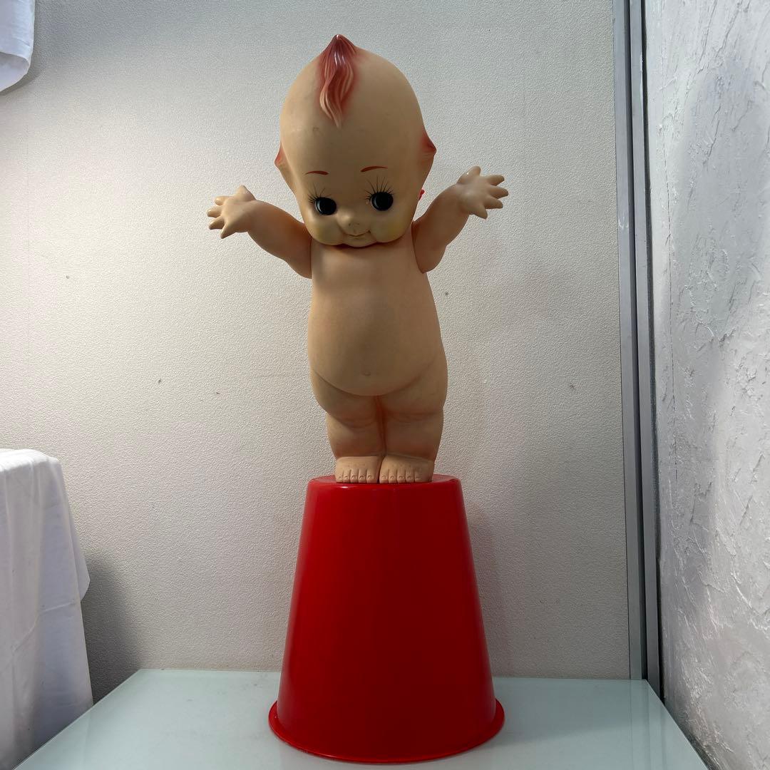 ☆非売品　昭和レトロ　当時物　キューピー人形台座付　高さ83㎝　特大　大きい☆