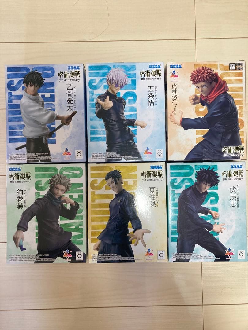 ラウンドワン 呪術廻戦 Luminasta フィギュア 6個 セット まとめ売り