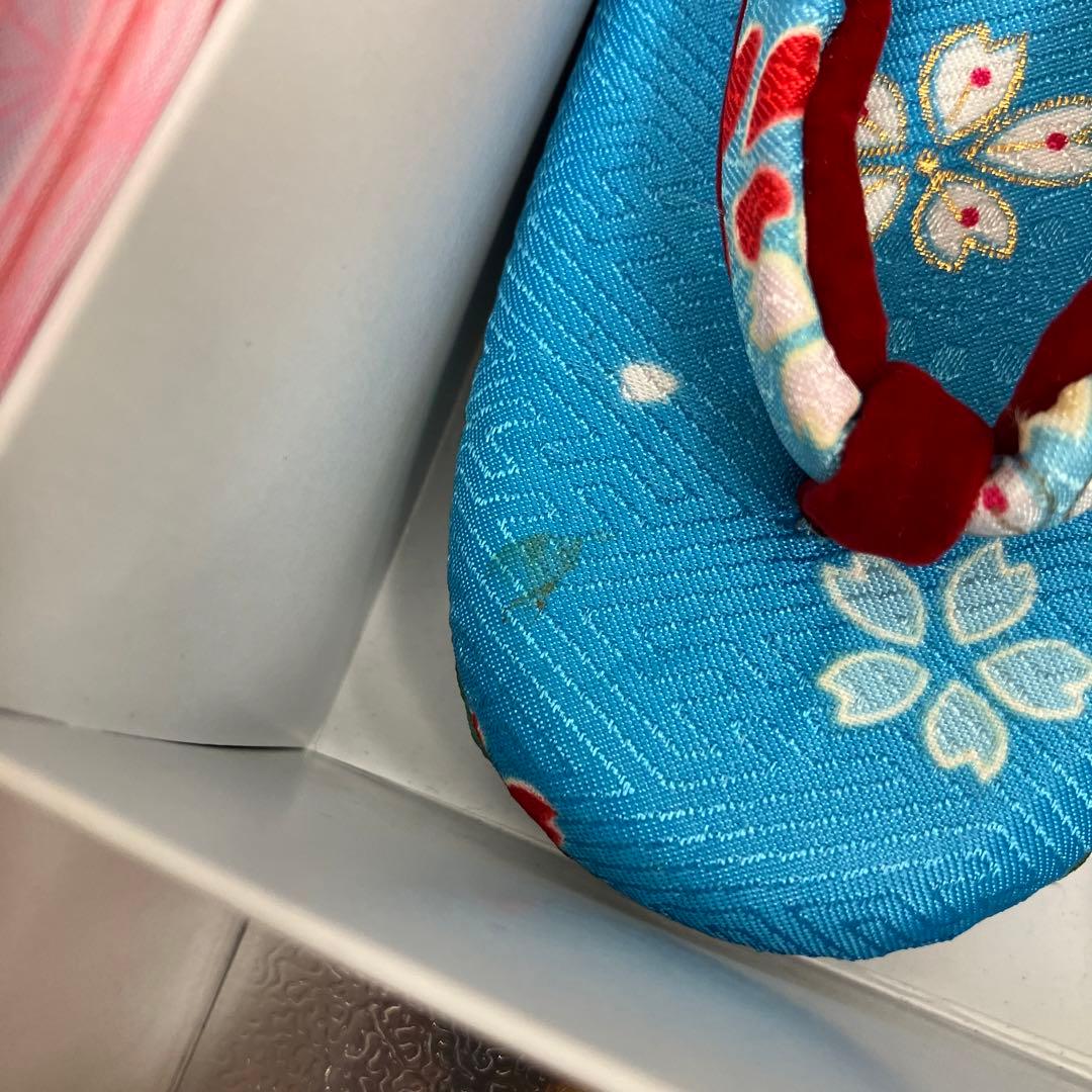 【美品】 七五三 子供 着物 衣裳 5歳 水色 セット