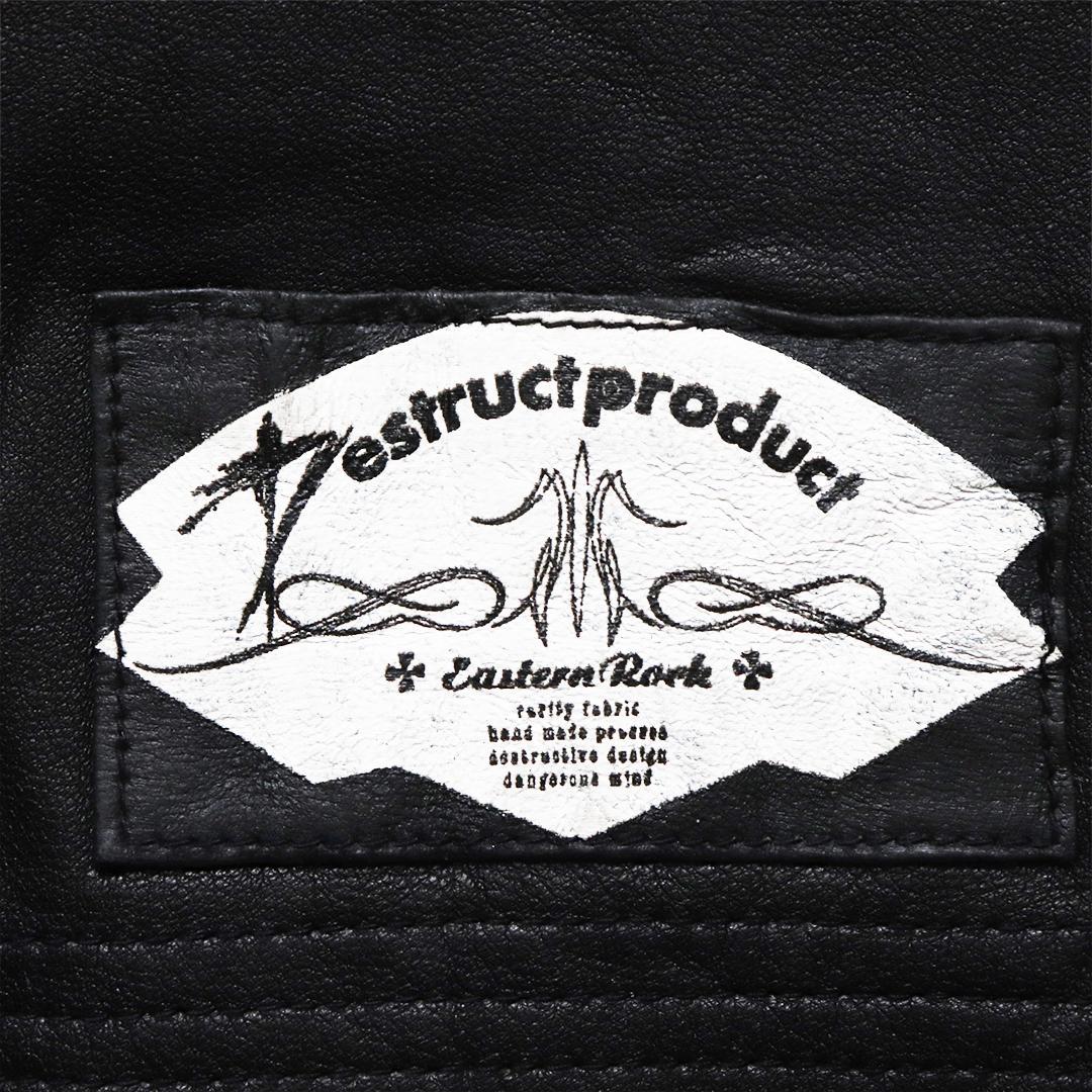 Y2K✨PPFM シングルライダース 羊革 八の字ジップ ギミック ダブルジップ