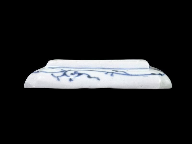 古伊万里　染付　微塵唐草の図　角皿　豆皿　E532AS-fbte