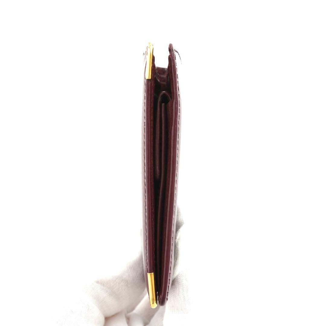 ✨極美品✨　Cartier ミニ財布　マストライン　ドゥーブルC 二つ折り　刻印