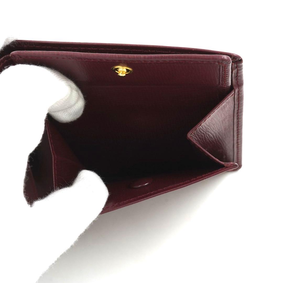 ✨極美品✨　Cartier ミニ財布　マストライン　ドゥーブルC 二つ折り　刻印