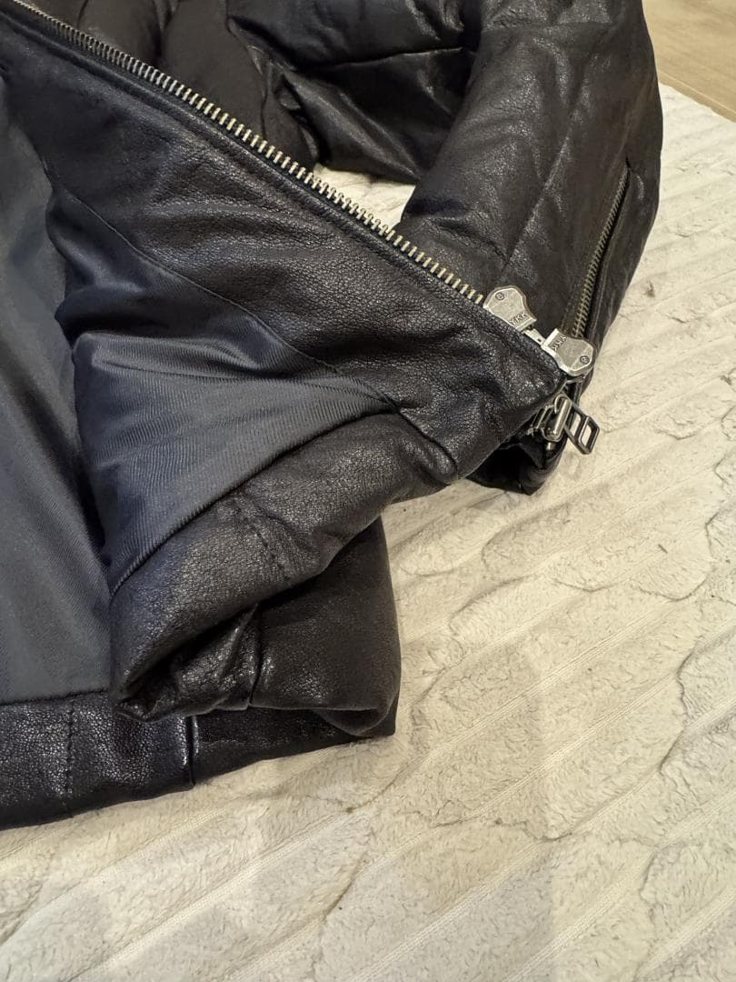 AVIREX ライダースダウン ゴートレザー デュポン社製ライナー 黒 L