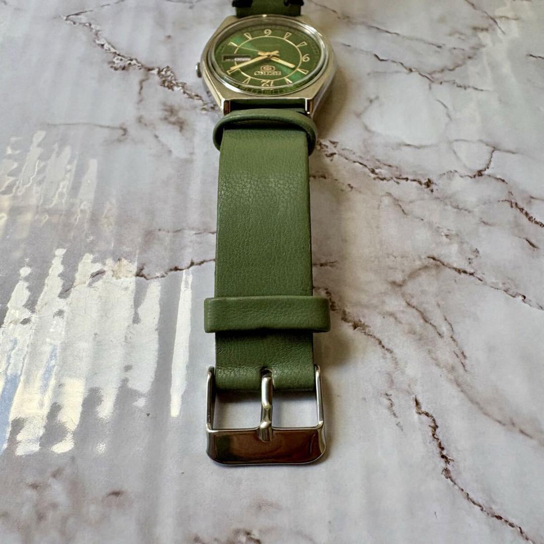 セイコー5★オーバホール済★デイデイト★自動巻★ヴィンテージ70S★グリーン