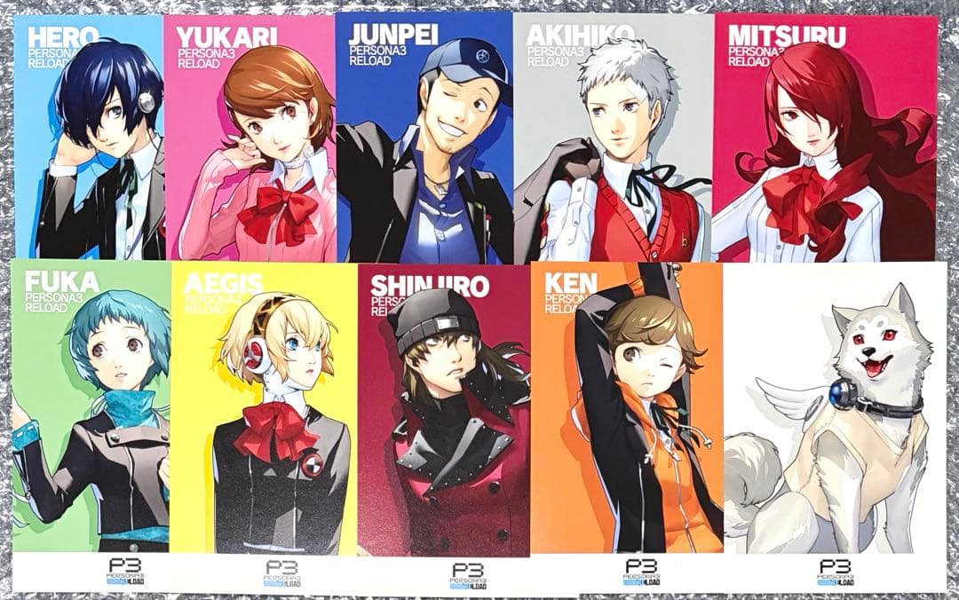 ペルソナ3リロード　ヴィレヴァン　アクリルスタンド 10種類セット+ポストカード