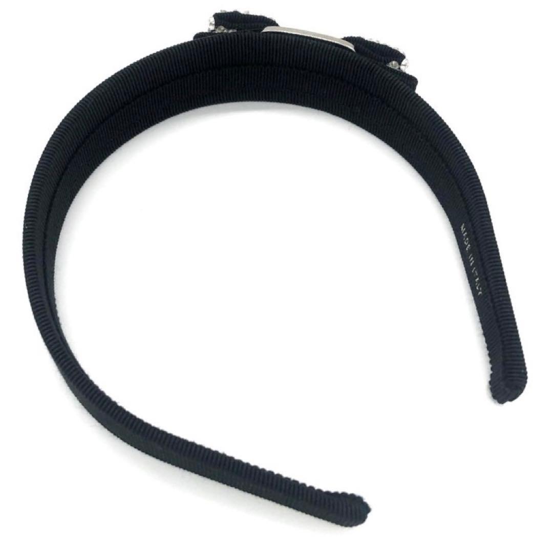 未使用級✨フェラガモ カチューシャ　ヴァラリボン　ビジュー ブラック